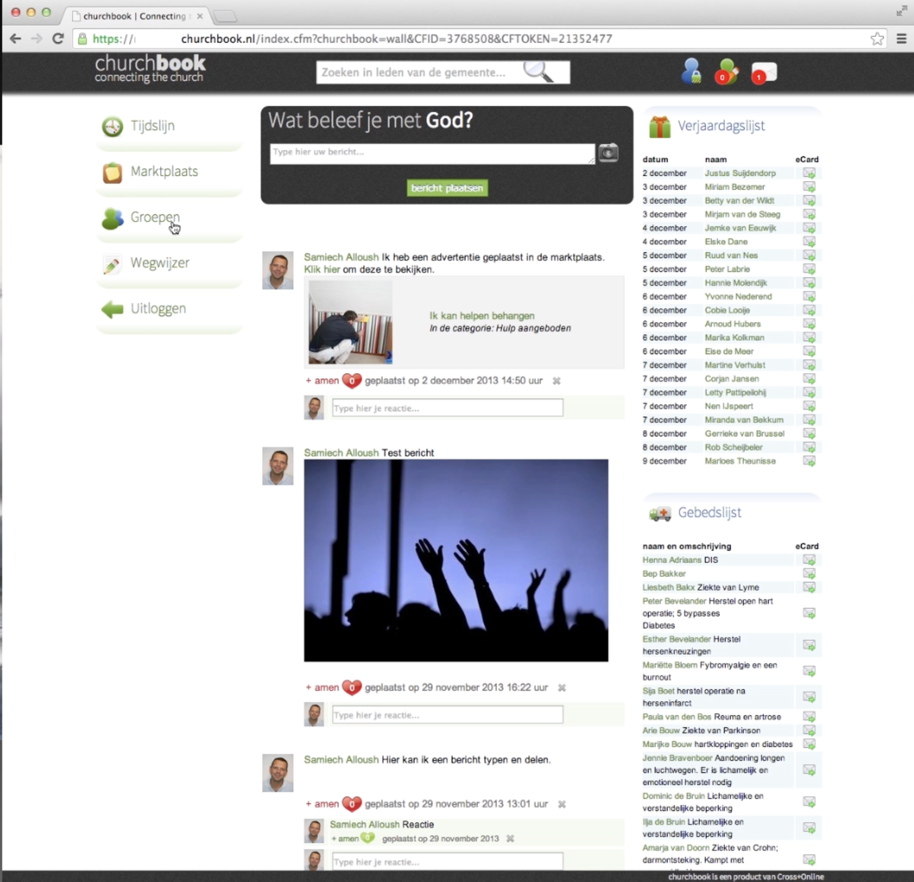 Churchbook social platform in 2013